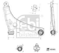 Control Arm Fits Mercedes OE 9103302600 Febi 185905
