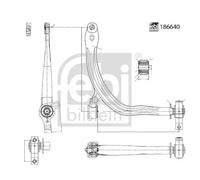 Control Arm Fits Citroën OE 3521K0 Febi 186640