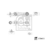 Wishbone Lower Control Arm 179411 FEBI BILSTEIN for TESLA MODEL 3
