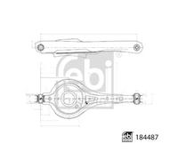 Wishbone Rear Axle Left Control Arm 184487 FEBI BILSTEIN for FORD KUGA II
