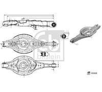 Wishbone Rear Axle Right Control Arm 185608 FEBI BILSTEIN for MAZDA CX-5