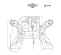 FEBI BILSTEIN 186460 Wheel Suspension Control Trailing Arm Rear Right Fits Mazda