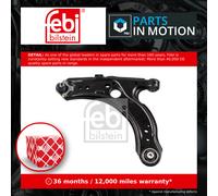 febi bilstein 19820 Control Arm with bushes, joint and lock nut, pack of one, Schwarz