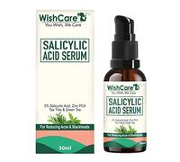 WishCare 2% Salicylic Acid Serum for Active Acne/Acne Marks & Blackheads with Zinc PCA, Tea Tree & Green Tea - 30 ml, Clear, (WSAS30)