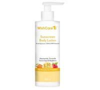 WishCare Sunscreen Body Lotion with SPF 50 PA+++ - Broad Spectrum UVA & UVB Protection, No White Cast, Enriched with Carrot Seed & Raspberry - Body Sunscreen Lotion 200ml