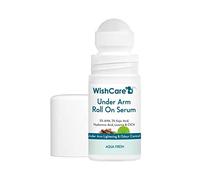 WishCare Under Arm Roll On Serum - 5% AHA, 3% Kojic Acid, HA, Licorice - Underarm Lightening & Odour Control - Long Lasting Aqua Fragrance