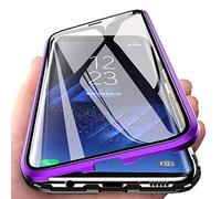 Wishcover store For Vivo X200 Pro Case, 360 Degrees Front and Back Full Body Protection Transparent Tempered Glass + Metal Bumper with Magnetic Adsorption Case