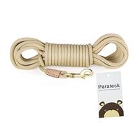 Wishdeal Durable Dog Training Walking Leashes Nylon Long Leads Rope Pet Tracking Leash 20m for Medium Large Dogs Non-slip (Beige)