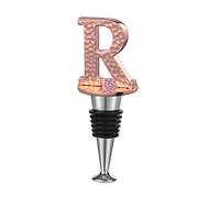 WishDeco Champagne Stopper, Champagne Bottle Stopper and Champagne Stopper for Wine Accessories Original Gift for Men, Gift for Women, Rose Gold, Letter R