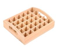 WishesMar 30 Slots Wooden Essential Oil Holder Display Storage Organizer Stand Natural Wooden Rack - Holds up to 30 Aromatherapy Bottles Presentation Shelf - Hole Diameter 1.1 inch 2.8cm #A
