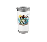 Wishin' I was Fishin' Funny Bass Angler Design Stainless Steel Insulated Tumbler