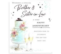 Wishing a Special Brother and Sister in law ANNIVERSARY - Size 6" X 8"