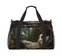 Wishing Bottle Seascape3 print Carry on Luggage for Women Men Shoulder Weekender Crossbody Bag for Yoga Travel Must Haves, Black, One Size