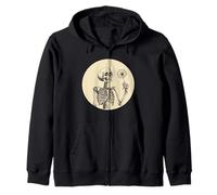 Wishing on a Dandelion Breeze for Skeleton and Bones Lovers Zip Hoodie