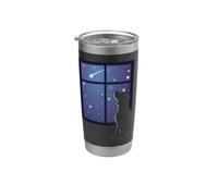 Wishing on a Star Dog Looking Through Window Stainless Steel Insulated Tumbler