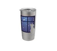 Wishing on a Star Dog Looking Through Window Stainless Steel Insulated Tumbler