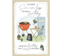 Wishing Well Studios Birthday Card for Son-in-Law, BBQ Theme, Decorative Design
