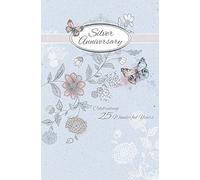 Wishing Well Studios Greetings Card - Silver Anniversary - Celebrating 25 Wonderful Years