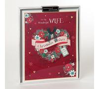 Wishing Well Studios Hand Made Boxed Christmas Card - Wife