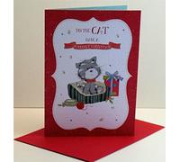Wishing Well To The Cat Christmas Card