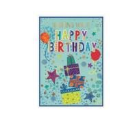 Wishing You A Happy Birthday Greetings Card (Pack of 6) Simon Elvin Multi One Size