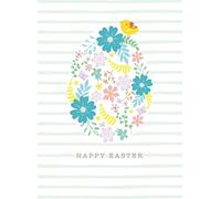 Wishing You a Happy Easter Greeting Card with Chicks & Flower EAS006