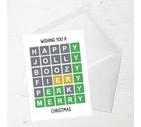 Wishing You A Word Puzzle Christmas Greetings Card - Giant Card