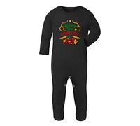 Wishing You Comfort and Joy [BCX] Baby Romper Jumpsuit with feet, 0-3 Months, Black