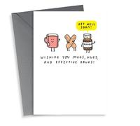 Wishing You Mugs, Hugs and Effective Drugs! Funny Get Well Soon Card
