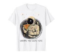 “Wishing You were Here Pizza” Space Theme Astronaut T-Shirt
