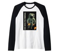“Wishing You were Here” Space Pizza Astronaut Raglan Baseball Tee