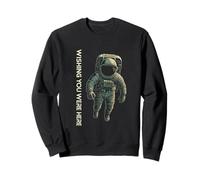 “Wishing You Were Here” Space Theme Astronaut Sweatshirt