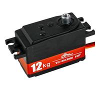 Wishiot 12kg Low Profile Servo 180 TD-9512MG RC Digital Servo Waterproof Full Metal Gear High Speed for 1/8 1/10 RC Car Helicopter Tail Robot (Ordinary)