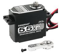 Wishiot 55kg Brushless Servo High Speed RC Digital Servo Waterproof IP67 Full Metal High Torque Servo for 1/8 1/10 RC Car Crawler (BLS3355) 270°