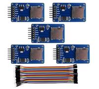 Wishiot 5pcs SD Card Module Mini TF Card Reader Sensor with SPI Interface Onboard Level Conversion +1pc 40P Male to Female Dupont Cable for Arduino Mega2560 Nano ESP8266 ESP32 Wemos D1 Mini