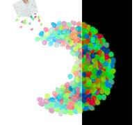 WishLotus 400 PCS Aquarium Decor Rocks, Glow in the Dark 1.5 CM Stones Pebbles Gravel for Fish Tank Garden Vases DIY (Colourful)
