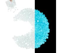 WishLotus 400 PCS Aquarium Decor Rocks, Glow in the Dark 1.5 CM Stones Pebbles Gravel for Fish Tank Garden Vases DIY (White)