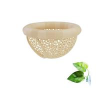 WishLotus Floating Betta Hideout, Aquarium Fish Cave 3D-Printed Shrimp Hide Multi-Functional Fish Tank Cave with 1 Betta Leaf Aquarium Hammock for Shrimp Small Pets (Beige, M)
