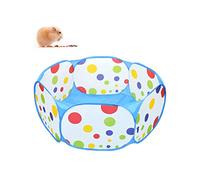 WishLotus Small Animal Playpen, Portable Outdoor Pet Exercise Fence Pop-Up Metal Wire Yard Fences, Foldable Pet Tent Play Pen for Guinea Pig, Hamster, Chinchillas and Hedgehogs, Rabbits (Blue)