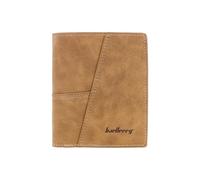 WishLotus Wallets for Men, PU Leather Bifold Card Holder Wallet with Zipper Pocket and SD Card Slots, Front Pocket Wallets for Men Daily Use and Travel, Brown, Modern