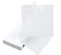Wishop 50 Pack 5 x 7 Envelopes Colored Self Seal for Wedding, Party Invitations, Greeting Cards, Announcements, Photos, 5.24 x 7.21 Inches (White)