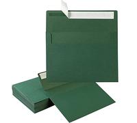 Wishop 50 Pack 5 x 7 Envelopes Colored Self Seal for Wedding, Party Invitations, Greeting Cards, Announcements, Photos, 5.24 x 7.21 Inches , Green,Black