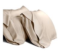 WishSmile Cooling Queen Pillow Cases Set of 2 Breathable Cool Silky Soft Rayon Derived from Bamboo Fabric, Moisture Wicking for Hot Sleepers,Hair and Skin Friendly,Taupe,2 Pack,20x30IN
