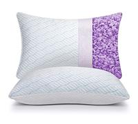 WISHSMILE ZASTION Cooling Shredded Memory Foam Pillows for Sleeping Cool Cold Pillow Queen Size Set of 2 with Zipper, Adjustable Firmness to Hot, Side, Back and Stomach Sleepers, 2 Pack, 20x30