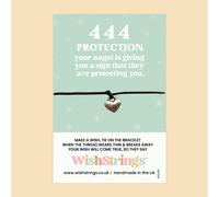 WishStrings ‘444’ Angel Number Wish Bracelet | Symbol of Protection & Guidance | Meaningful Gift for Angel Watching Over You