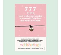 WishStrings ‘777’ Angel Number Wish Bracelet | Lucky Charm Gift | Meaningful Bracelet for Wishes Coming True & Good Fortune