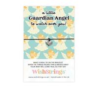 WishStrings ‘A Little Guardian Angel’ Wish Bracelet | Sentimental Keepsake Gift | Angel Charm Bracelet for Comfort & Protection | Thoughtful Token for Support & Love