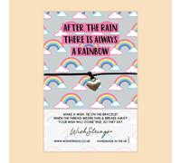 WishStrings ‘After the Rain, There Is a Rainbow’ Wish Bracelet | Thoughtful Gift for Support & Comfort | Meaningful Keepsake of Hope