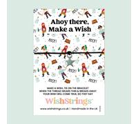 WishStrings ‘Ahoy, Make a Wish’ Wish Bracelet | Cute Pirate-Themed Gift | Fun & Meaningful Keepsake for Positivity & Adventure