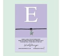 WishStrings ‘Alphabet, Letter E’ Wish Bracelet | Thoughtful Personalized Gift | Meaningful Keepsake for Initials & Special Connections